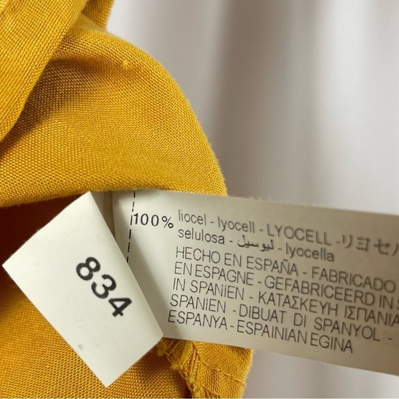 Zara 18-24 Months Boho Flutter Sleeve Dress Mustard Yellow Retro Cottagecore - Picture 6 of 8